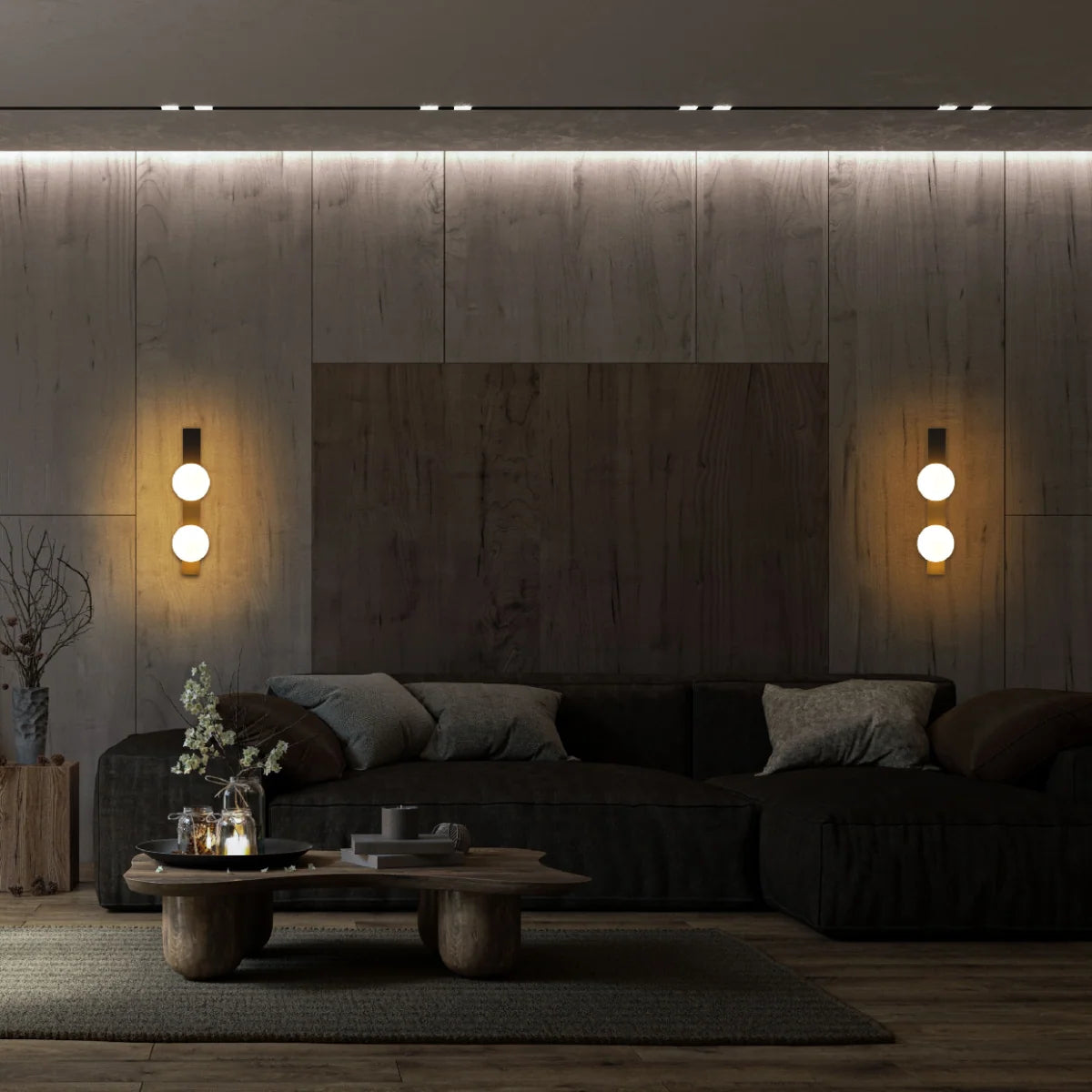 Adjustable Opal Glass Globe Wall Light