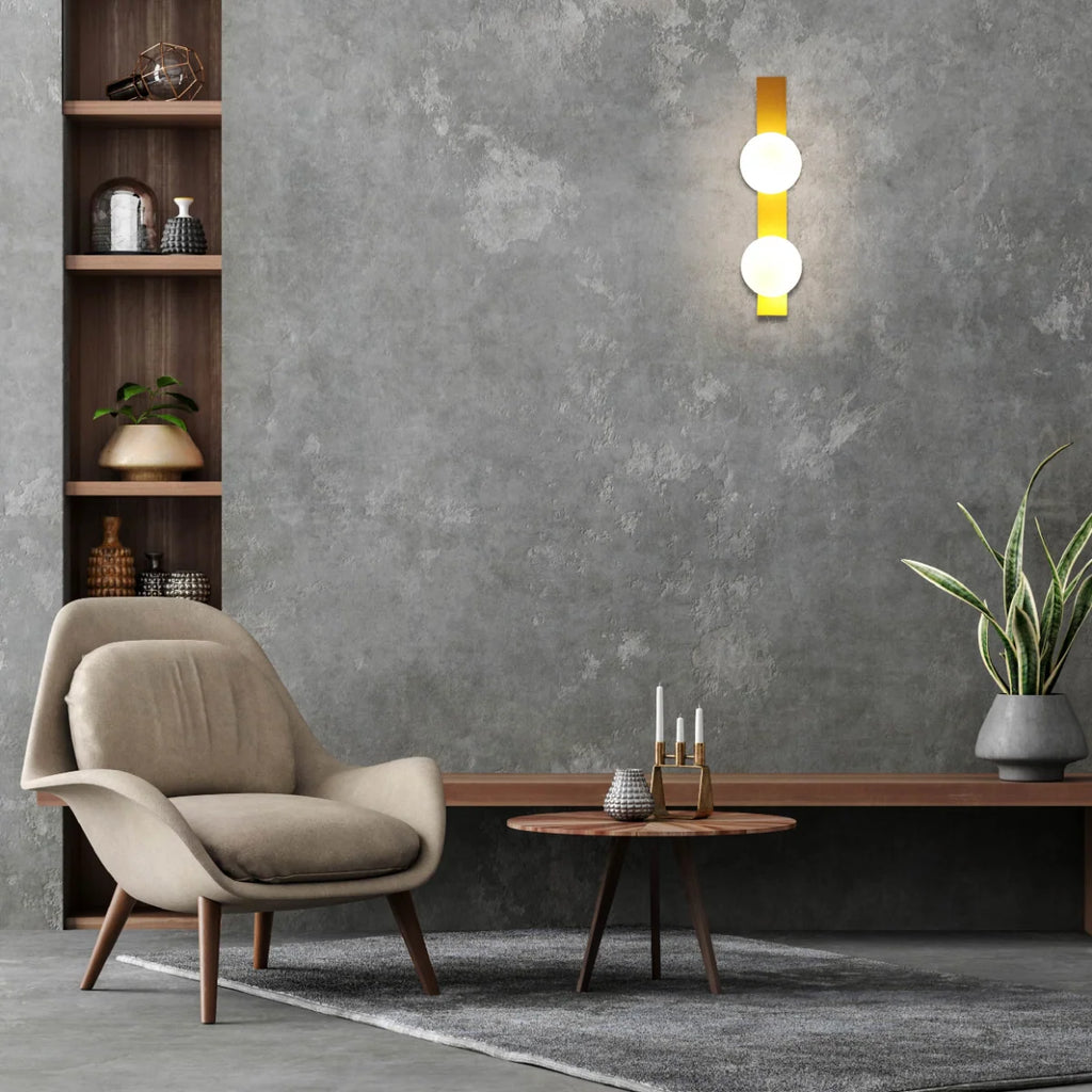 Adjustable Opal Glass Globe Wall Light