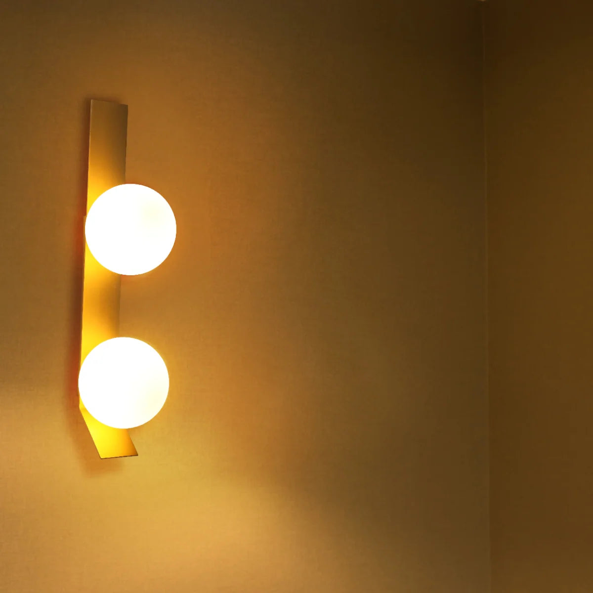 Adjustable Opal Glass Globe Wall Light