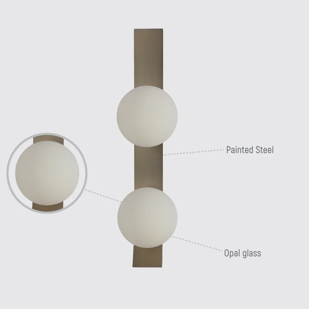 Adjustable Opal Glass Globe Wall Light