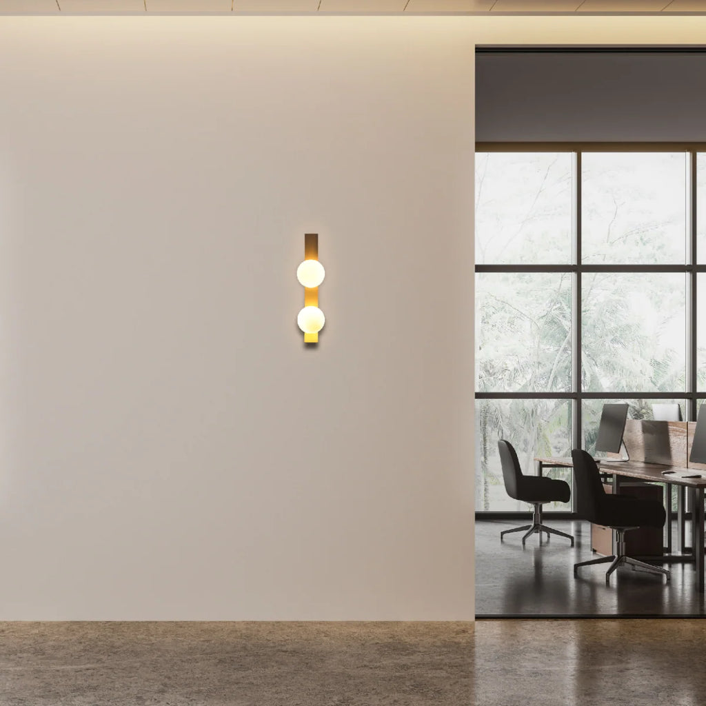 Adjustable Opal Glass Globe Wall Light