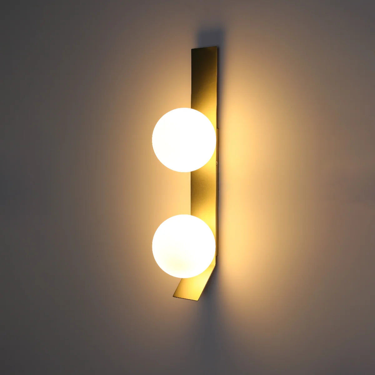 Adjustable Opal Glass Globe Wall Light