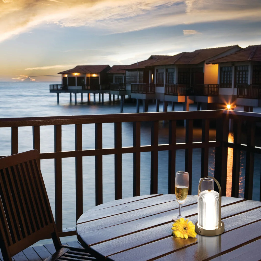 Gleam Guard Rechargeable LED Lantern Table Lamp