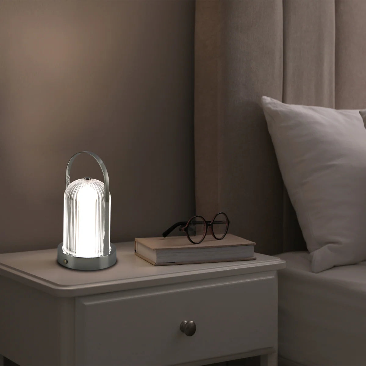 Gleam Guard Rechargeable LED Lantern Table Lamp