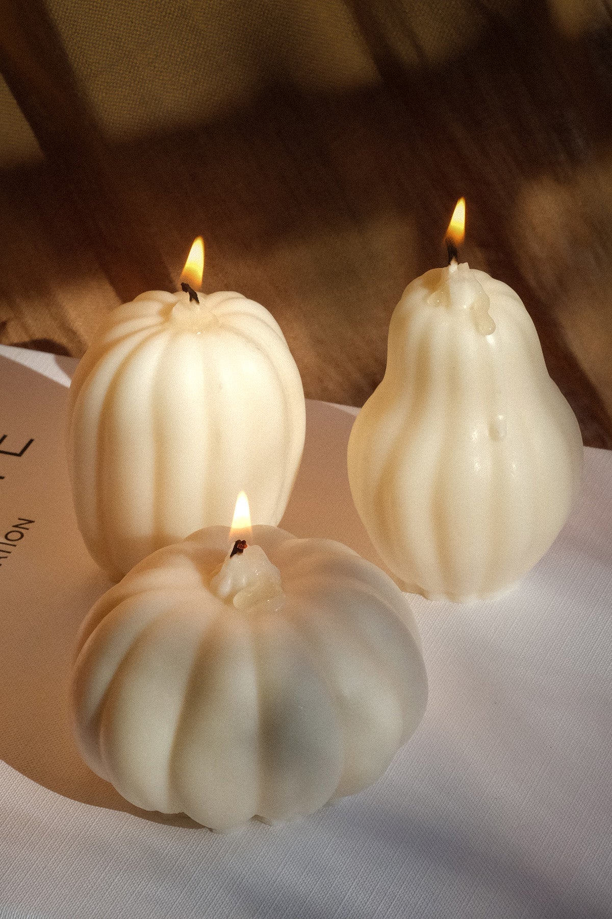 Large Pumpkin Shaped Candles