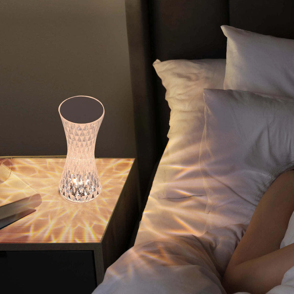 Lumi Crystal Touch Rechargeable LED Table Lamp
