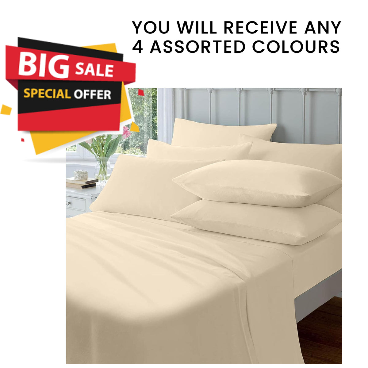 Cosy Brushed Cotton Fitted Sheets – 4 Pack by Olivia Rocco