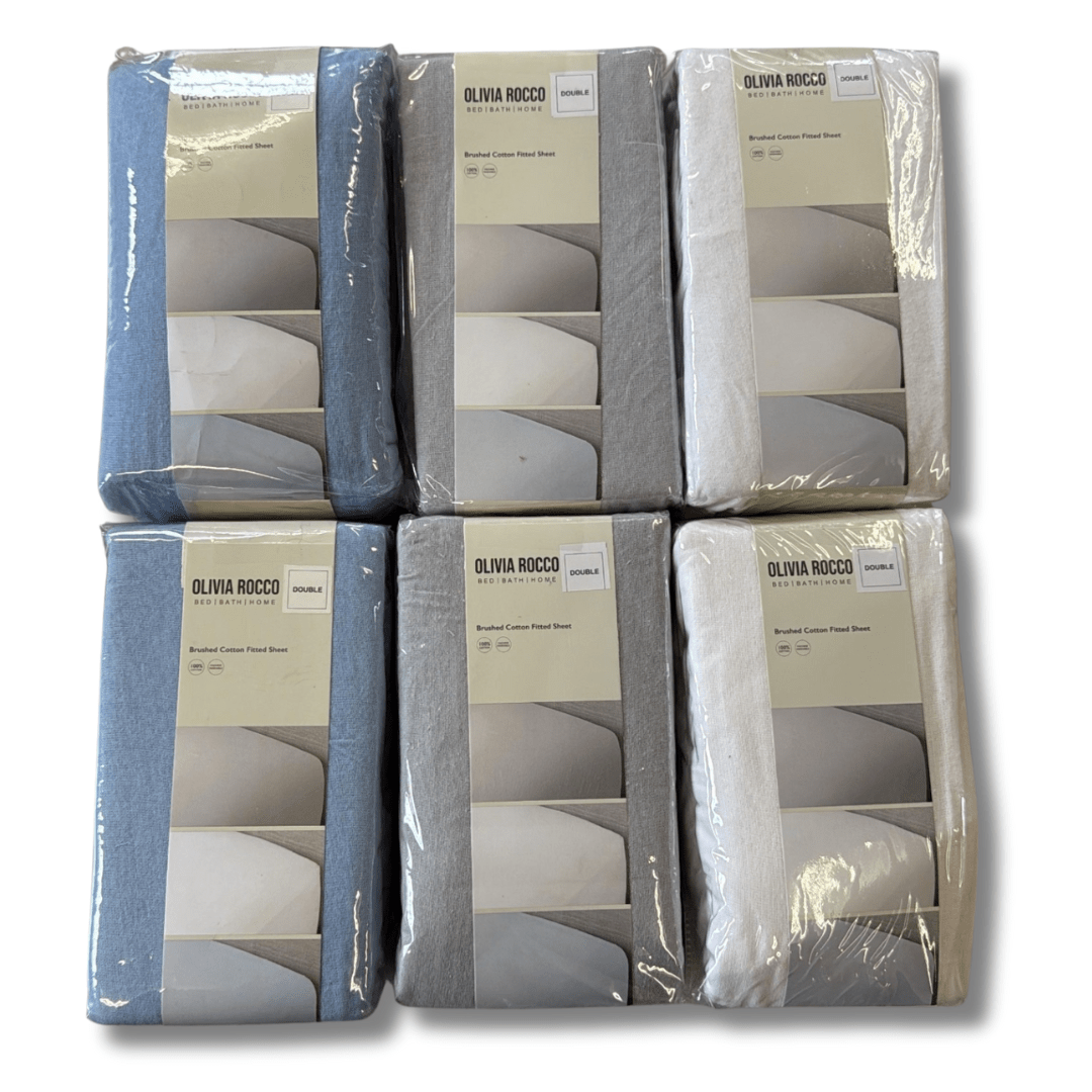 Cosy Brushed Cotton Fitted Sheets – 4 Pack by Olivia Rocco